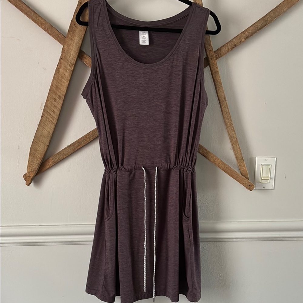 Brown Sleeveless Scoop Neck Mini Sundress